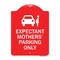Signmission Expectant Mothers Parking W/ Graphic, Red & White Aluminum Sign, 24" L, 18" H, RW-1824-24028 A-DES-RW-1824-24028 - alternate 1